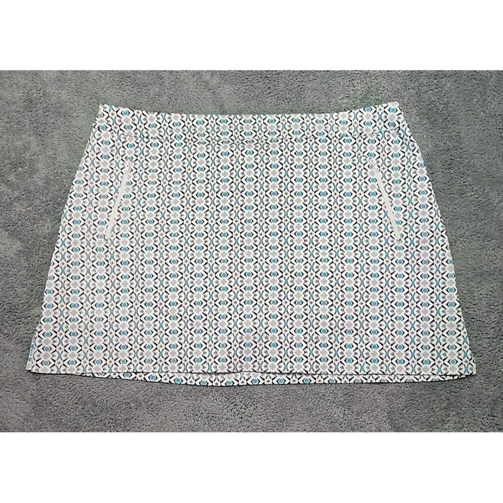 Ruby Rd Athletic Skort Size 22W Geometric Zipped Pockets NWOT